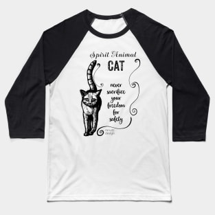 Spirit animal cat black Baseball T-Shirt